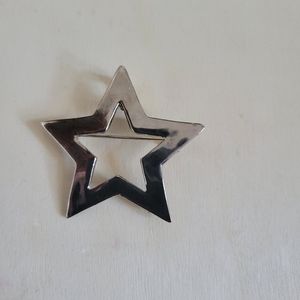 Sterling silver star brooch